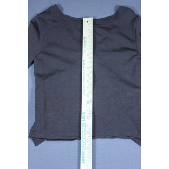 VINTAGE Armani Collezioni Antinea SRL Cut-Out Cardigan Knit Grey Sweater 44 US 8 - Picture 7 of 10